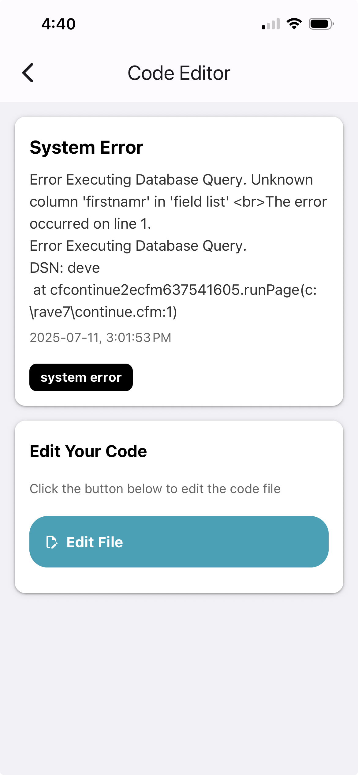 Real-Time Code Editing