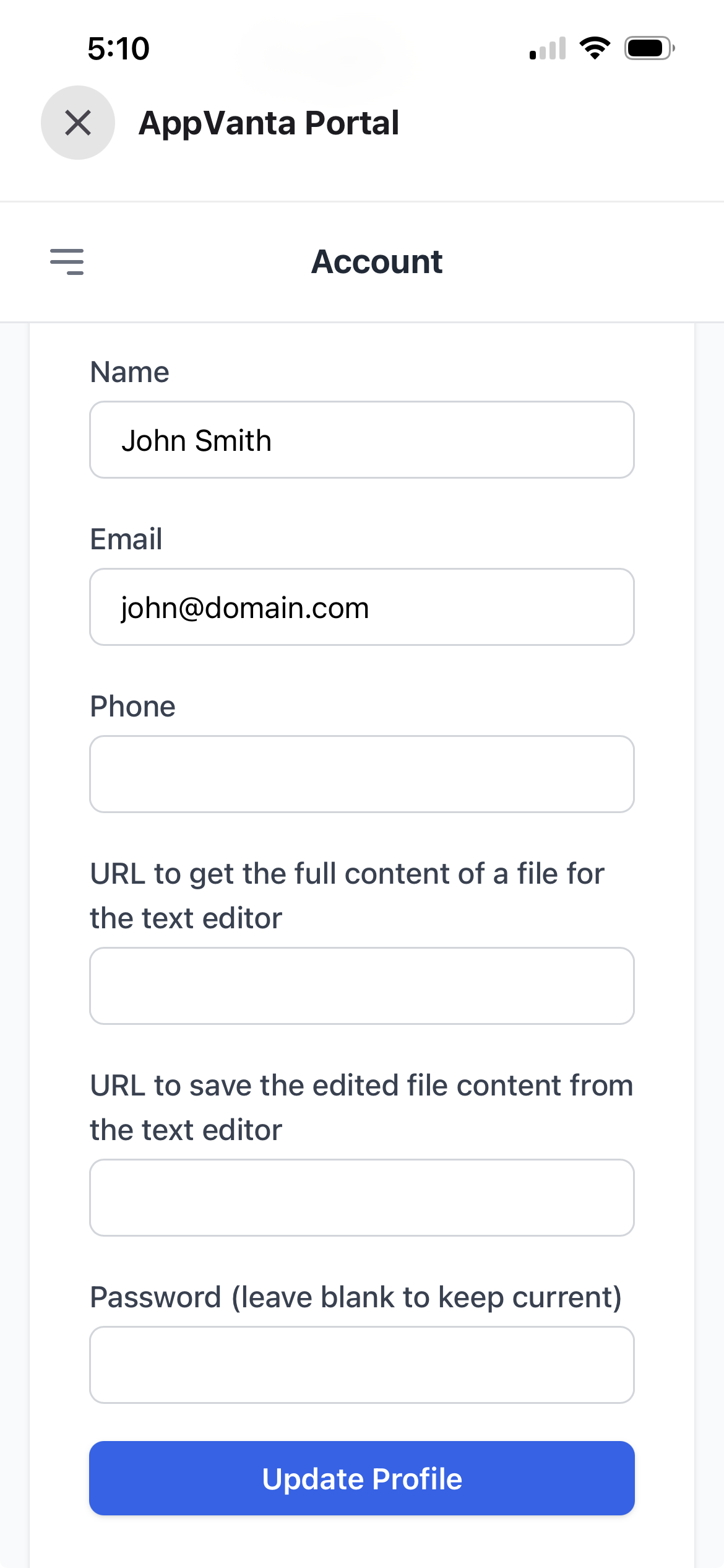 Verification Screen